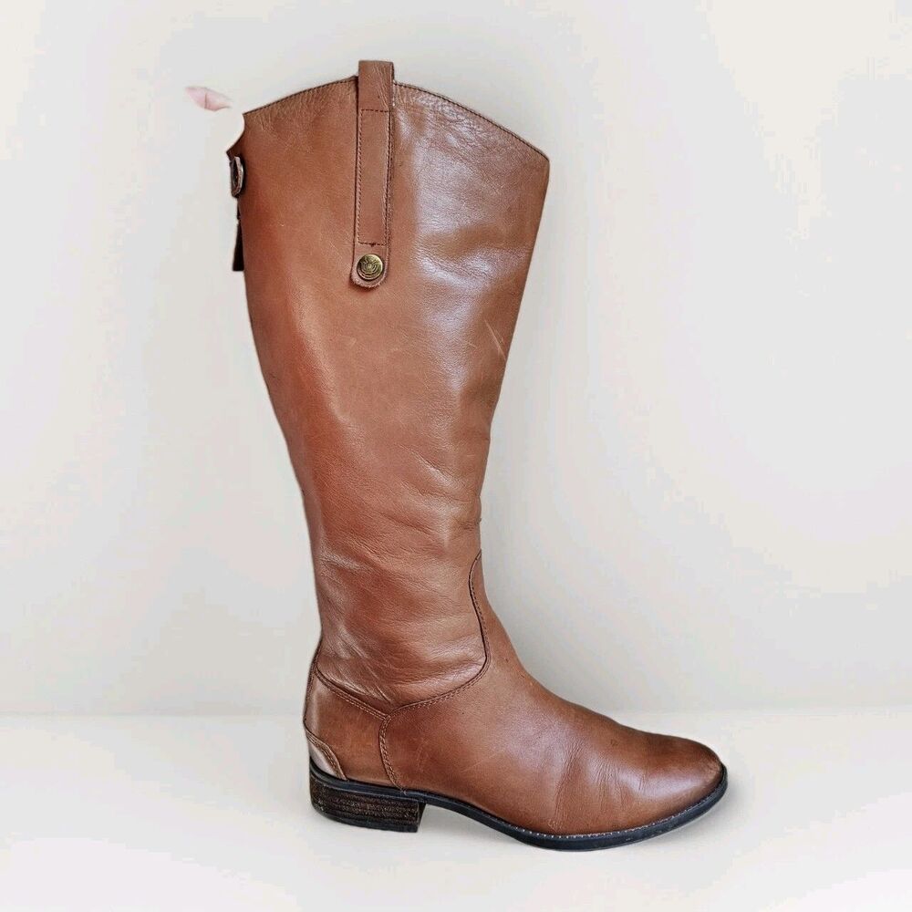 Brown Leather Knee-High Boots